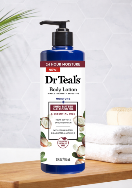 Dr Teals Moisturizing Body Lotion, with Shea Butter & Almond Oil, 18 fl oz
