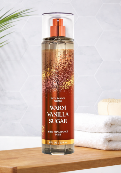 Bath & Body Works Warm Vanilla Sugar Fine Fragrance Mist, Body Spray & Perfume for Women, Long-Lasting Personal Fragrance, Sparkling Sugar and Sweet Vanilla Scent, 8 fl oz