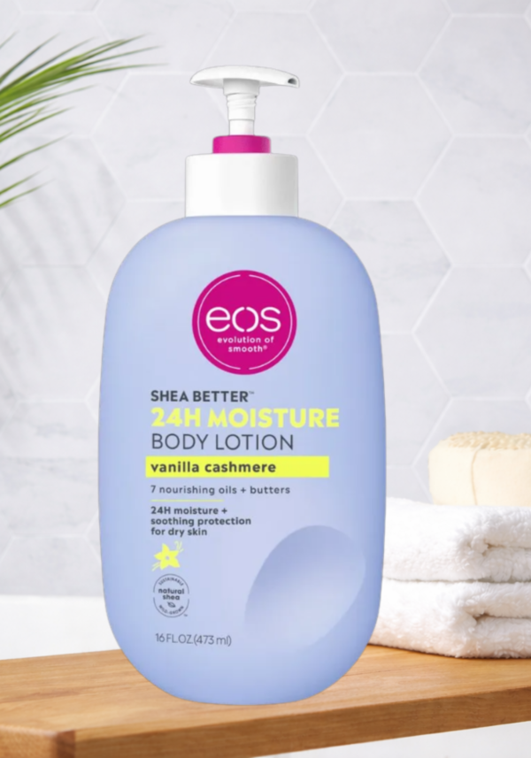 eos Shea Better Body Lotion- Vanilla Cashmere ; Lightweight & Non-Greasy, 16 fl oz