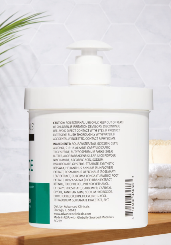 Advanced Clinicals Retinol Body Lotion Firming Moisturizer & Crepey Skin Care Treatment, Anti Aging Retinol Body Cream Targets Look Of Wrinkles, Sagging, Stretch Marks, Sun Damaged Dry Skin, 15 Oz