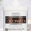 Advanced Clinicals Coconut Oil Body Cream Moisturizer Lotion, 16oz