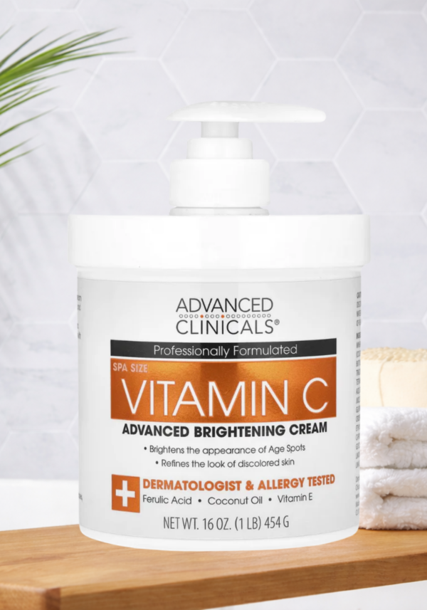 Advanced Clinicals Vitamin C Brightening Cream 16oz