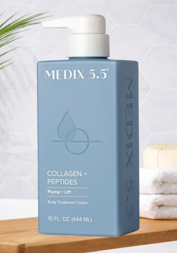 MEDIX 5.5 Collagen Cream Skin Care Face Lotion & Body Lotion For Dry Skin | Anti Aging Collagen Peptides Firming Cream Body Moisturizers Lifts, Firms, Tightens For Younger Looking Skin, 15 Fl Oz