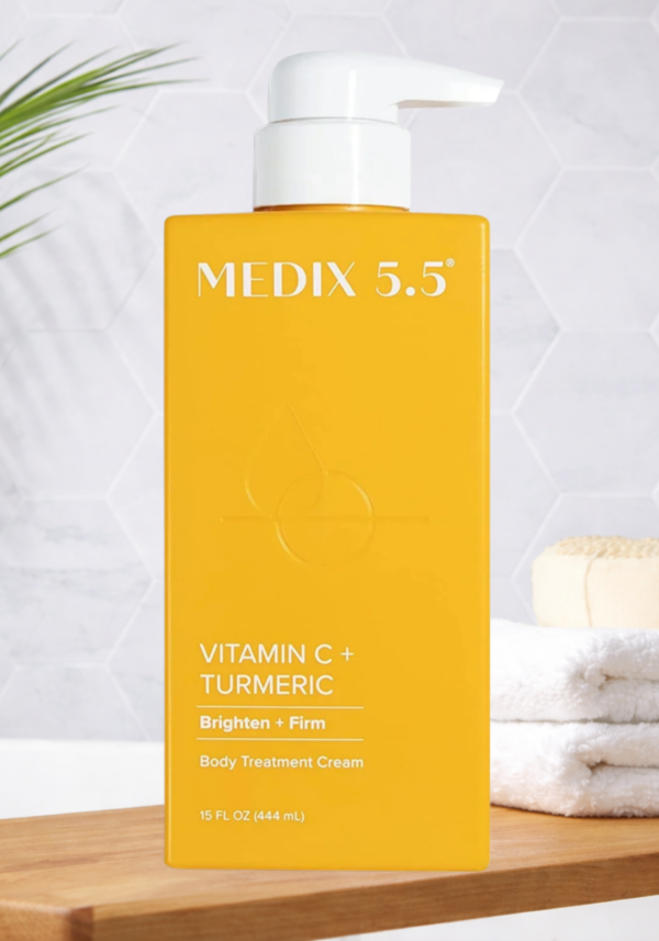 MEDIX Vitamin C Cream + Niacinamide Brightening Body Lotion | Anti Aging Moisturizer Vitamin C Lotion For Women & Men To Soften The Look Of Dark Spots, Wrinkles, Uneven Looking Skin Tone, 15 Fl Oz