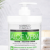 Advanced Clinicals Aloe Vera Cream - Soothes and Hydrates Dry Skin, Reduces Redness - With Vitamin C & E - 16 fl oz