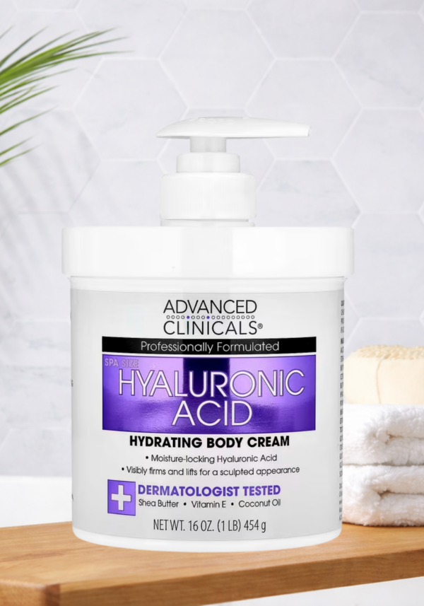 Advanced Clinicals, Hyaluronic Acid, Hydrating Body Cream, 16 oz (454 g)