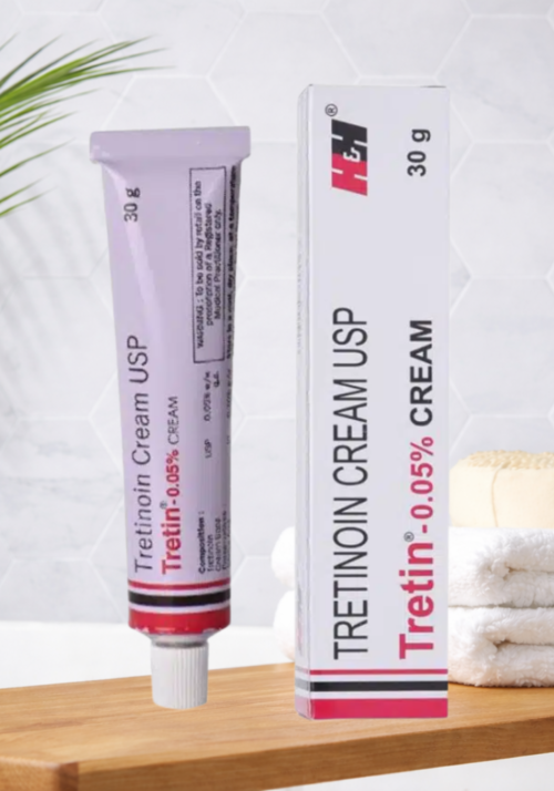 H&H Tretinoin Cream USP 0.05% (30g) Acne Treatment & Skin Renewal Cream