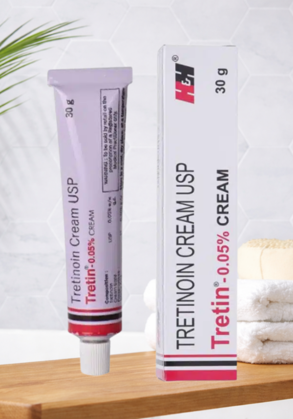 H&H Tretinoin Cream USP 0.05% (30g) Acne Treatment & Skin Renewal Cream