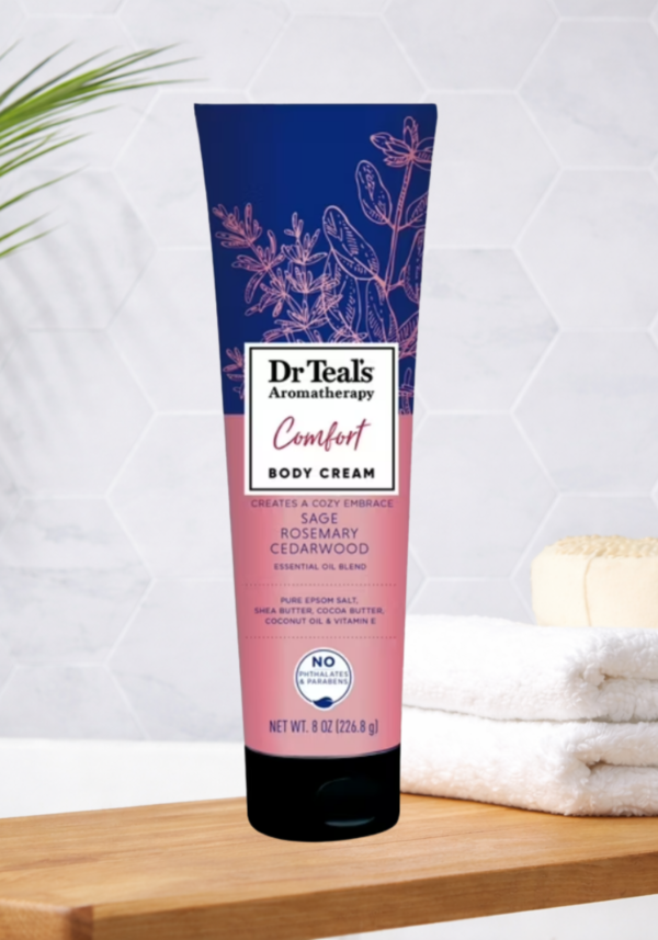Dr Teal’s Aromatherapy Comfort Body Cream with Sage, Rosemary & Cedarwood (8oz)