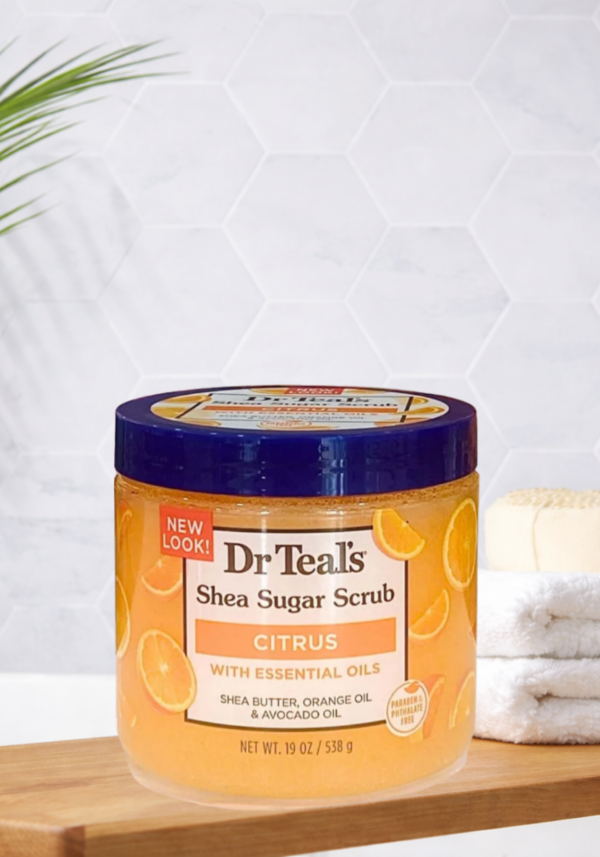 Dr. Teal’s Shea Sugar Scrub with Citrus Essential Oils (19 oz / 538 g)