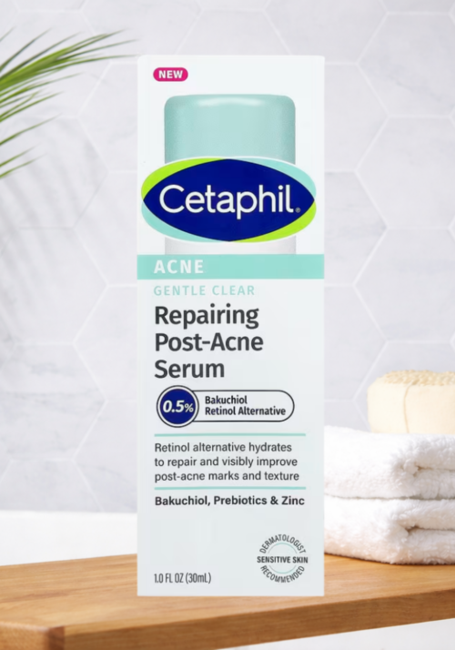 Cetaphil Gentle Clear Repairing Post-Acne Serum (Bakuchiol + Prebiotics + Zinc, 30 ml)