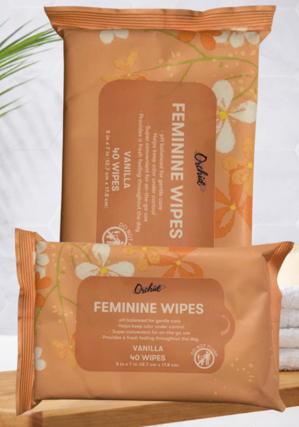 Orchid Feminine Wipes Vanilla 40 Wipes